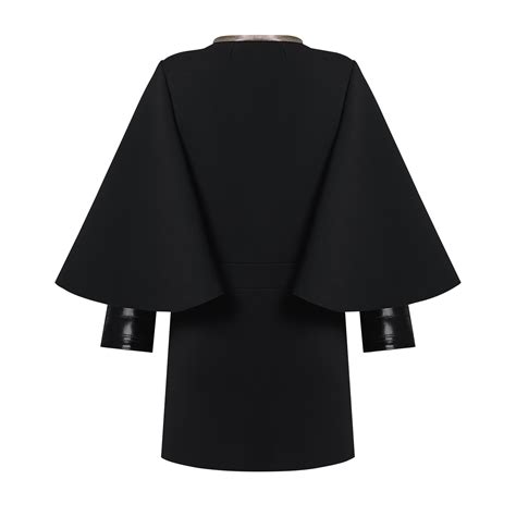 Wool Crepe Cape